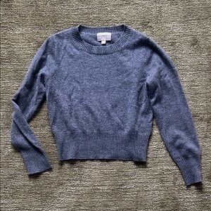 J. Crew Women's cropped crewneck Sweater in grey size xs